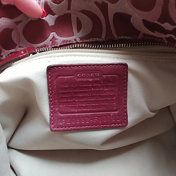 Maroon Coach Handbag/Purse - Picture 5 of 8